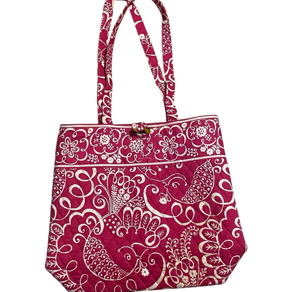 Vera‎ Bradley RETIRED Twirly Bird Pink Tote, EUC
